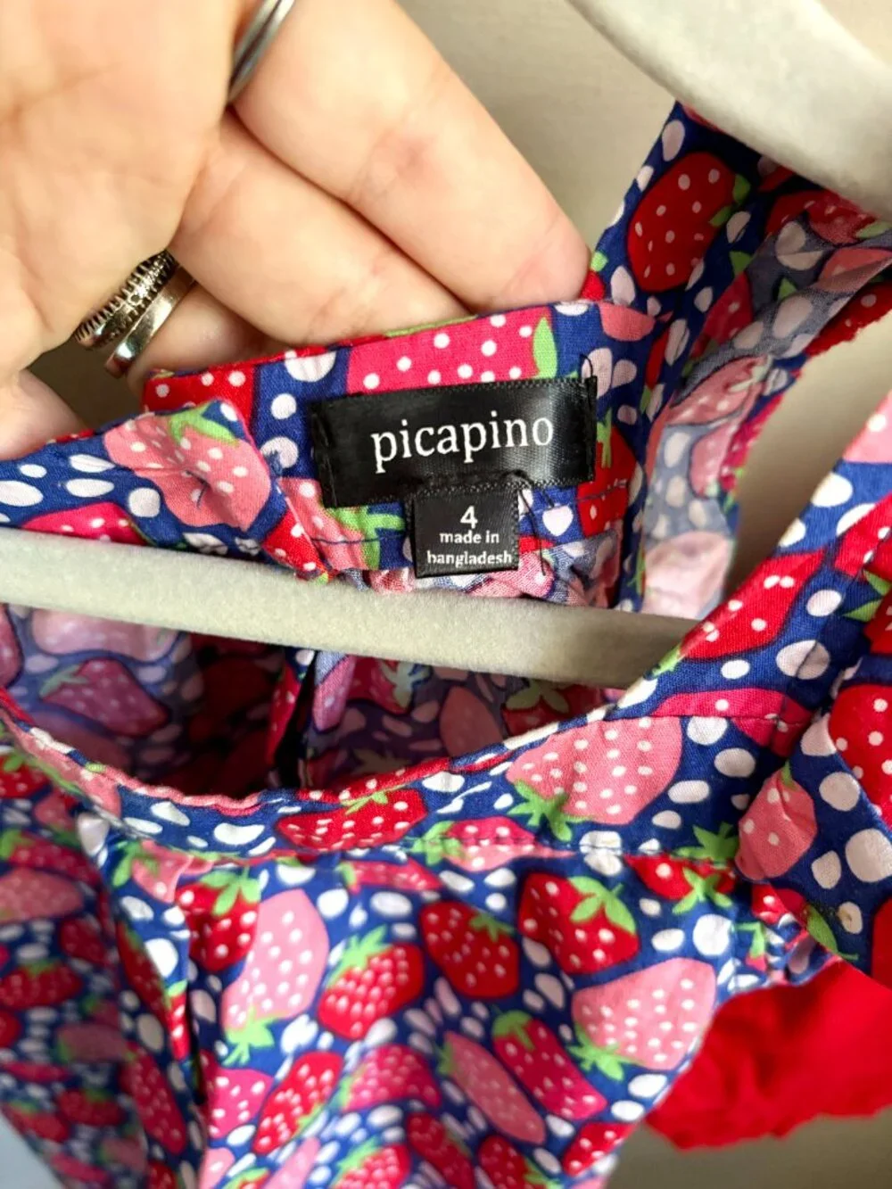 Picapino Strawberry Print Tunic and Shorts Set